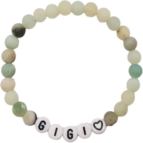 GIGI NANA MIMI Bracelet Gifts for Grandma Birthday, Natural Stone Bracelet Gifts for Mom Daughter Aunt Sister Women, 7inch in Saudi Arabia