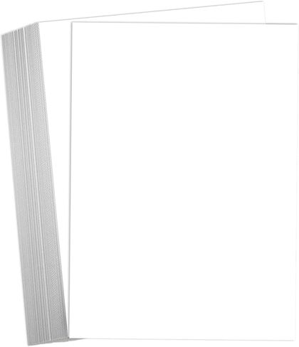 ورقة Hamilco White Cardstock 8.5 × 11 "65 رطل بطاقة تغطية الأسهم 50 حزمة (مشرق) in Kuwait