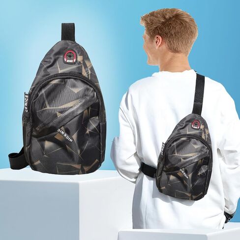 حقيبة ظهر صغيرة بحزام حول الجسم، حقيبة الصدر Daypack Fanny Pack للتنزه في الهواء الطلق والسفر (أحمر) in Saudi Arabia