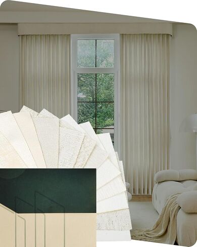 مجموعة عينات قماش Yoolax مكونة من 3 قطع، عينات قماش ممتازة متعددة الألوان مثالية للستائر الذكية المخصصة وستائر مسار اللوحة والستائر الرأسية in Kuwait