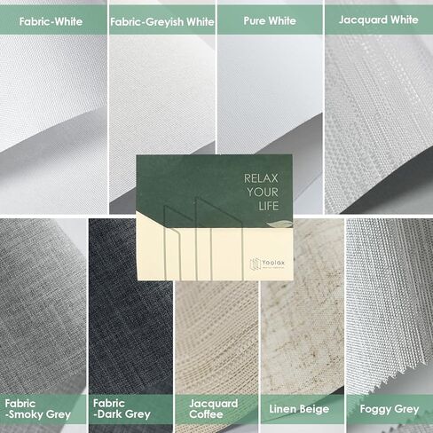 مجموعة عينات قماش Yoolax مكونة من 3 قطع، عينات قماش ممتازة متعددة الألوان مثالية للستائر الذكية المخصصة وستائر مسار اللوحة والستائر الرأسية in Kuwait