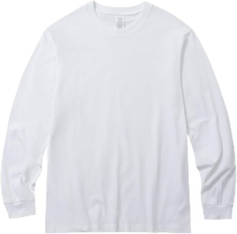 Men's Oversized Vintage Long Sleeve T-Shirts Acid Wash Soft Comfort Fit Crewneck Sweatshirt in Saudi Arabia