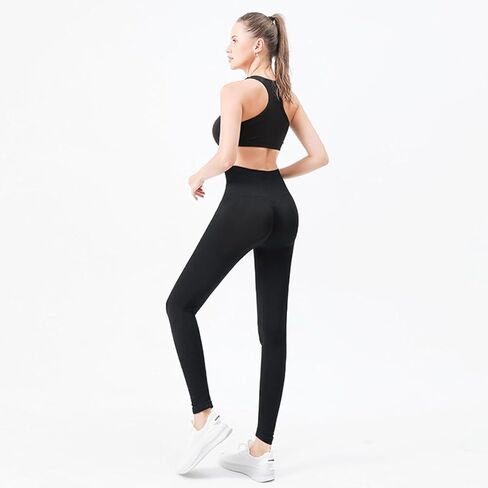 High Waisted Seamless Long Pants Top Suits 2 Pcs Workout Sets for Women Leggings Stretchy Sports Bra Clothes Yoga Activewear in Saudi Arabia