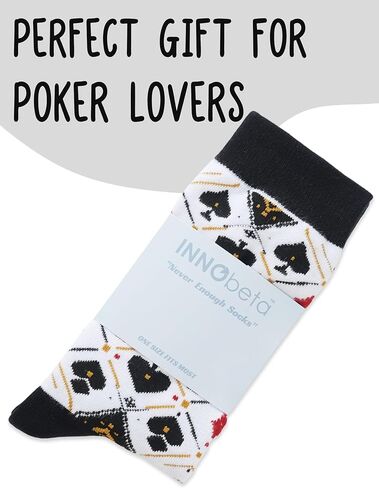 هدايا InnoBeta Poker، هدايا لمحبي البوكر في أعياد الميلاد وعيد الميلاد، جوارب طاقم مقاس واحد in Kuwait