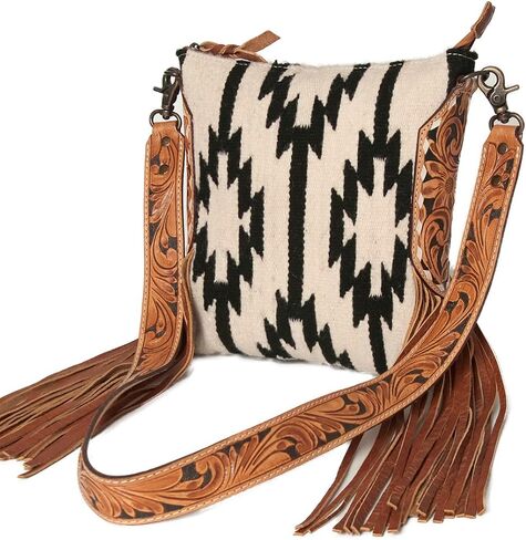 American Darling Messenger Hand Tooled Saddle Blanket Genuine Leather Women Bag Western Handbag Purse in Saudi Arabia