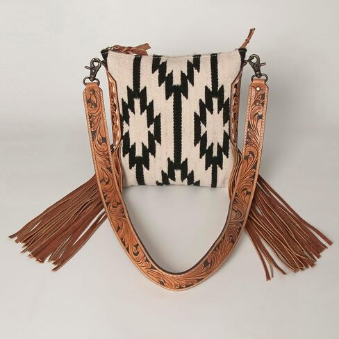 American Darling Messenger Hand Tooled Saddle Blanket Genuine Leather Women Bag Western Handbag Purse in Saudi Arabia