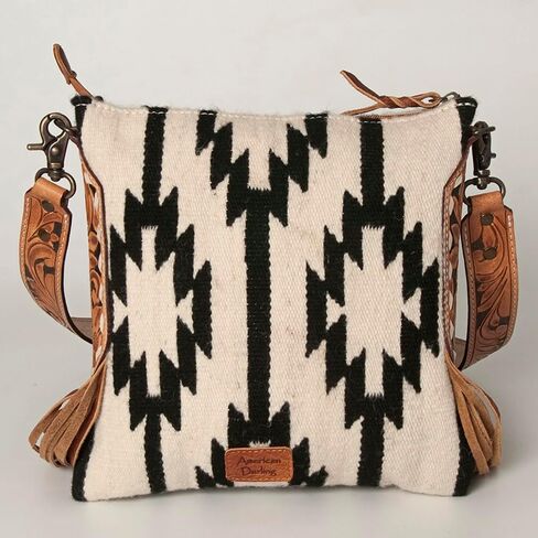 American Darling Messenger Hand Tooled Saddle Blanket Genuine Leather Women Bag Western Handbag Purse in Saudi Arabia