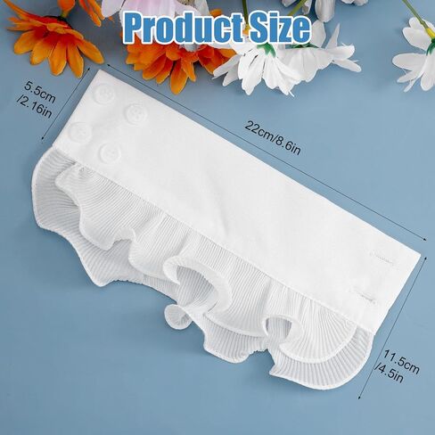 White Cuffs for Wrists Women, Victorian White Chiffon Sleeve Cuffs Womens Versatile Cuff for Women Wrist Detachable French Shirt Wrist Cuff in Saudi Arabia