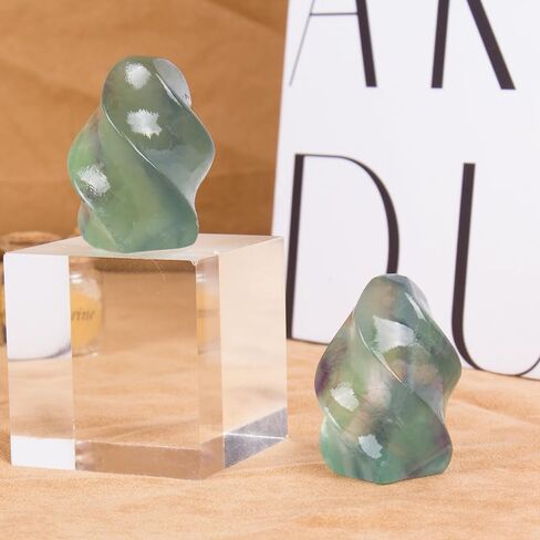 Natural Fluorite Flame Tower,Reiki Healing Energy Meditation Crystal Stone Decor,Home Office Witchcraft Altar Space Cleansing in Saudi Arabia