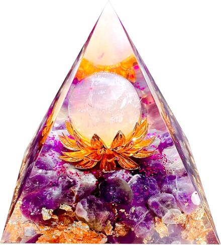 Crystal Column Orgonite Pyramid,Positive Energy Obsidian&White Quartz Orgone Crystal Healing Pyramids,for Reduce Stress, Balance Chakra,Meditation Attract Luck,Accumulate Wealth Health in Saudi Arabia