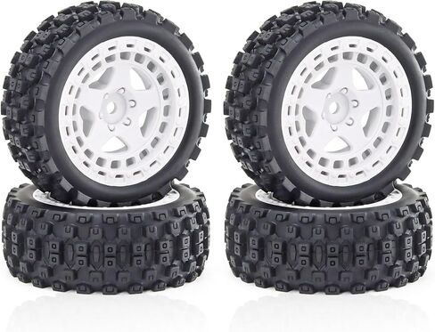 4Pcs RC Wheels and Tires for 1/18 Typhon Grom RC Crawler Car,RC Buggy Wheels & Rubber Tires in Saudi Arabia