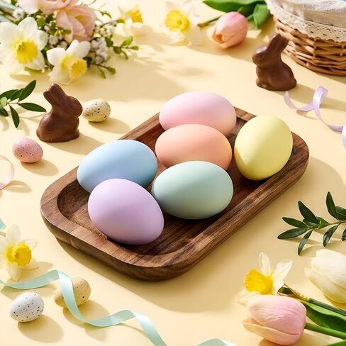 6 Pcs Ceramic Chicken Nesting Eggs Easter Fake Chicken Eggs Ceramic Eggs for Nesting Boxes Realistic Egg Crafts for Hens to Lay Nesting Easter Home Decor Kitchen, Brown in Saudi Arabia