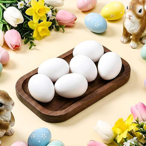 6 Pcs Ceramic Chicken Nesting Eggs Easter Fake Chicken Eggs Ceramic Eggs for Nesting Boxes Realistic Egg Crafts for Hens to Lay Nesting Easter Home Decor Kitchen, Brown in Saudi Arabia