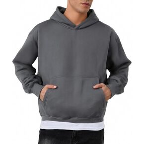 VPG Hoodies for Men, Casual Cropped Fleece Mens Sweatshirt with Pocket Pullover Plain Long Sleeve Hooded Sweatshirt in Kuwait