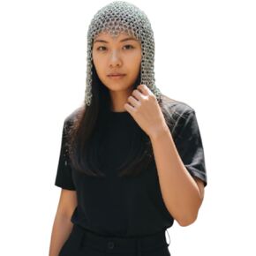 KAMSEE Medieval Aluminum Chainmail Coif Hood, Lightweight Butted Chain Mail Armor, Historical Reenactment Headwear in Saudi Arabia