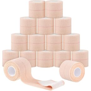 Nuanchu 16 Rolls Elastic Adhesive Bandage Tape Self Adherent Cohesive Flexible Stretch Elastic Athletic Tape for Sports Ankle Knee and Wrist, Vet Wrap for Horses Pets Cats Dogs(4 Inch x 5 Yard) in Kuwait
