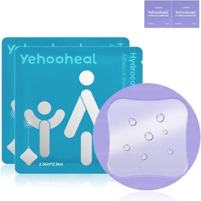 Hydrocolloid Adhesive Bandages Dressing,Stays on for 7 Days 0.004inch Ultra-Thin Skin-Like Waterproof Faster Healing Patch,for Home Travel First Aid Sensitive Skin(2.36in*2.36in, 10Count) in Kuwait