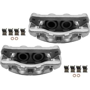 Brake Caliper Assembly Compatible with Ford 2013-2022 F-250 Super Duty, 2013-2022 F-350 Super Duty, 2013-2015 F-450 Super Duty, Front Driver and Passenger Side Caliper with Bracket, 2-pc Set in Kuwait