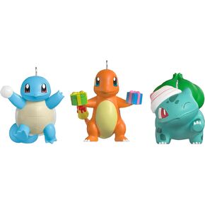 Hallmark Keepsake Mini Christmas Ornaments 2025, Pokémon Squirtle, Charmander, Bulbasaur, Set of 3, Gifts for Gamers in Kuwait
