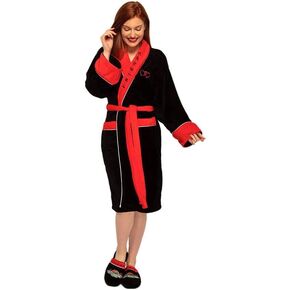 FRIENDS Women's Central Perk Black Fleece Dressing Gown in Saudi Arabia