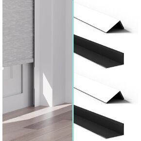 شرائط حجب الضوء من مادة PVC المعتمة بنسبة 100% لظلال النوافذ والستائر، تحجب الضوء على طول جوانب الستائر المعتمة، سهلة التركيب. (أبيض 58 بوصة 2 قطعة) in Kuwait