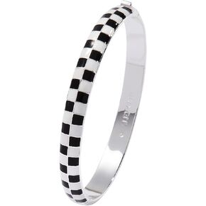 Alex and Ani Black & White Checker Hinge Bangle in Saudi Arabia