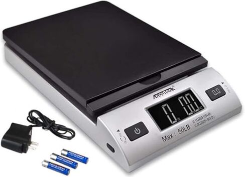 ACCUTECK High Accuracy Digital Shipping Postal Scale, 70Lbx0.1OZ, with Touch Screen, Tare and Hold Function, Black (A-BPS70) in Saudi Arabia