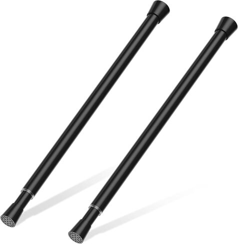 AIZESI 2 Pcs Spring Tension Rods Adjustable 19.5 to 27 inch Small Tension Curtain Rod No Drilling Expandable Spring Loaded Curtain Rod, Short Thin Tension Rods For Window And Small Spaces, White in Saudi Arabia