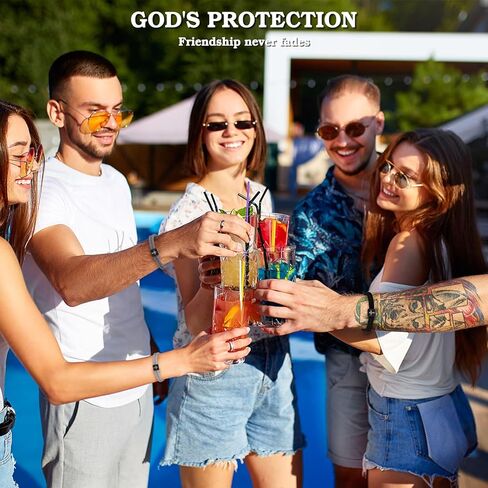 Giovanchi 6Pcs Cross Bracelet for Men Adjustable Braided Rope Jesus Bracelet Christian Religious Gift for Mens Womens WWJD Wristband in Saudi Arabia