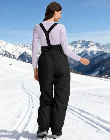 Pioneer Camp Women's Baggy Snow Bibs Ski Pants Snowboard Waterproof Loose Insulatedl with Suspenders Warm Winter in Saudi Arabia