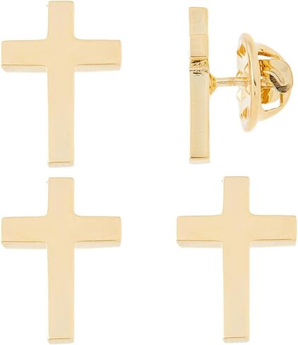 SUPERFINDINGS 4Pcs Cross Pins Alloy Cross Brooches Metal Cross Brooches for Funeral Church Pray Lapel Pin Bulk for Backpack Clothes, 20x10mm in Saudi Arabia