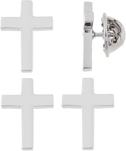 SUPERFINDINGS 4Pcs Cross Pins Alloy Cross Brooches Metal Cross Brooches for Funeral Church Pray Lapel Pin Bulk for Backpack Clothes, 20x10mm in Saudi Arabia