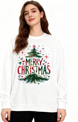 Womens Christmas Sweater Cozy Holiday Soft Festive Top for Women Outfits in Saudi Arabia