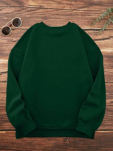 Sweatshirts Graphic for Women Cute Heart Print Crew Neck Long Sleeve Tops Fall Winter Hoodies Y2k Trendy Clothes in Saudi Arabia