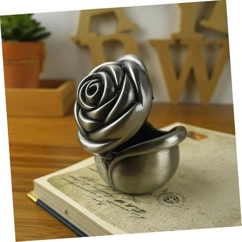 Vintage Jewelry Box with Flower Carving Elegant Storage Organizer for Rings Necklaces and Bracelets Personal Use in Saudi Arabia