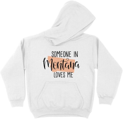 Someone in Montana Loves Me Kids Hoodie Sweatshirt Youth in Saudi Arabia