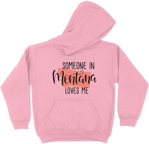 Someone in Montana Loves Me Kids Hoodie Sweatshirt Youth in Saudi Arabia
