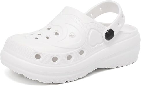 Women's Clogs Garden Shoes Slip on Slippers with Adjustable Strap, Thick Sole Slide Sandals Comfortable Platform Clogs for Chef Nurse Work Garden Beach Outdoor in Saudi Arabia