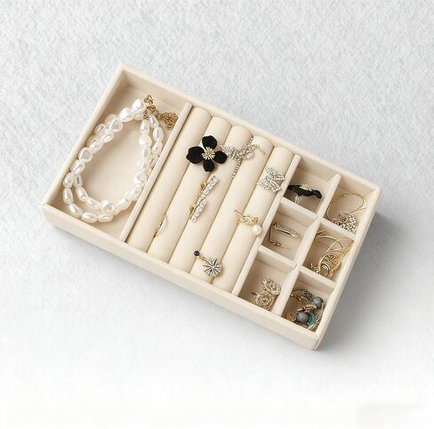 Stackable Jewelry Organizer Trays for Drawers, Jewelry Drawer Inserts Container Display Case SN16 in Saudi Arabia