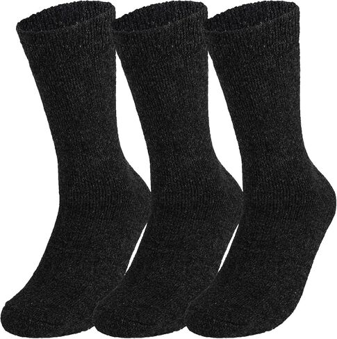 Falari 3-Pack Men Lambs Wool Thermal Socks Warm For Cold Weather in Saudi Arabia