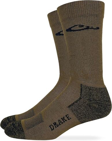 Drake Ultra-Dri Casual Crew Socks, Brown, Lrg (W 9-12 / M 9-13), 1 Pair in Saudi Arabia