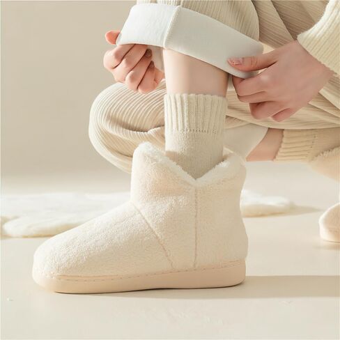 Women's Winter Mid-Calf Socks Set (6 Pairs) - Soft & Cozy Faux Cashmere, Black, Purple, Brown, Yellow, Pink & Oatmeal in Saudi Arabia