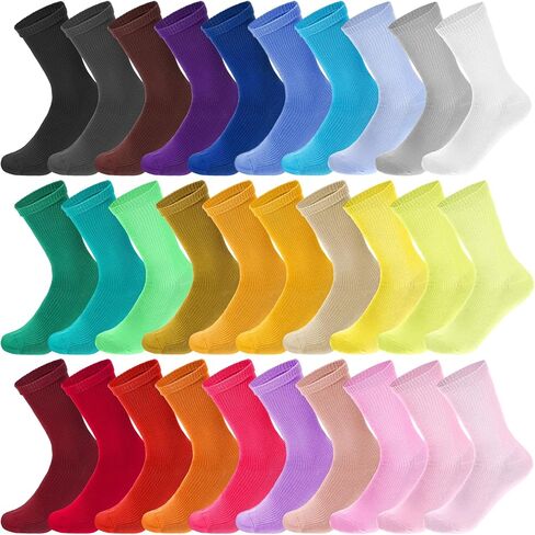 SHENLIU 30 زوجًا من الجوارب النسائية الملونة ذات اللون الواحد، جوارب رياضية ناعمة وخفيفة الوزن للنساء من القطن للصالة الرياضية in Kuwait