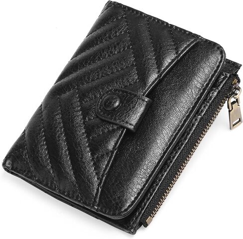 GOIACII Wallet Women Small RFID Billfold Vegan Leather Credit Card Holder with Zipper Coin Pocket in Saudi Arabia