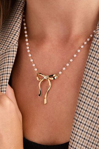 Alex and Ani Pearl Coquette Necklace, Shiny Gold in Saudi Arabia