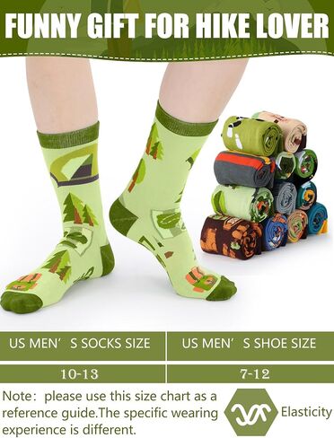 12 Pairs Men's Hiking & Basketball Crew Socks Funny Cotton Outdoor Sports Socks Hiking Gifts for Sports Lovers in Saudi Arabia