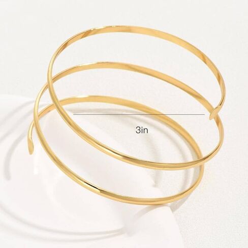 Gold Chunky Arm Cuff Bracelet for Women Upper Arm Bangle Jewelry Gift Boho Summer Beach Trendy Fashion Accessories Friendship Gifts for Women Christmas Gifts Valentines Day in Saudi Arabia