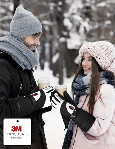 Supertrip Heated Gloves for Men Women, Rechargeable 7.4V 3000mAh Battery 22.2WH Heated Ski Gloves, 3M Thinsulate Waterproof Touchscreen Electric Heating Gloves - Skiing Motorcycle Hunting Outdoor Work in Saudi Arabia