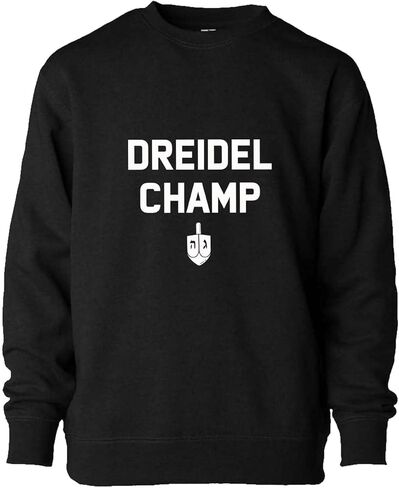 Tees & Tails Dreidel Champ Hooded Sweatshirt and Crewneck |Family Matching |Baby, Kids & Adult Sizes|1458 in Saudi Arabia