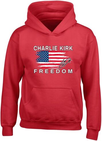 Shark & Hammer Freedom Shirt – Red White and Blue USA Flag Tee, Patriotism American Pride Youth Hooded Sweatshirt in Saudi Arabia